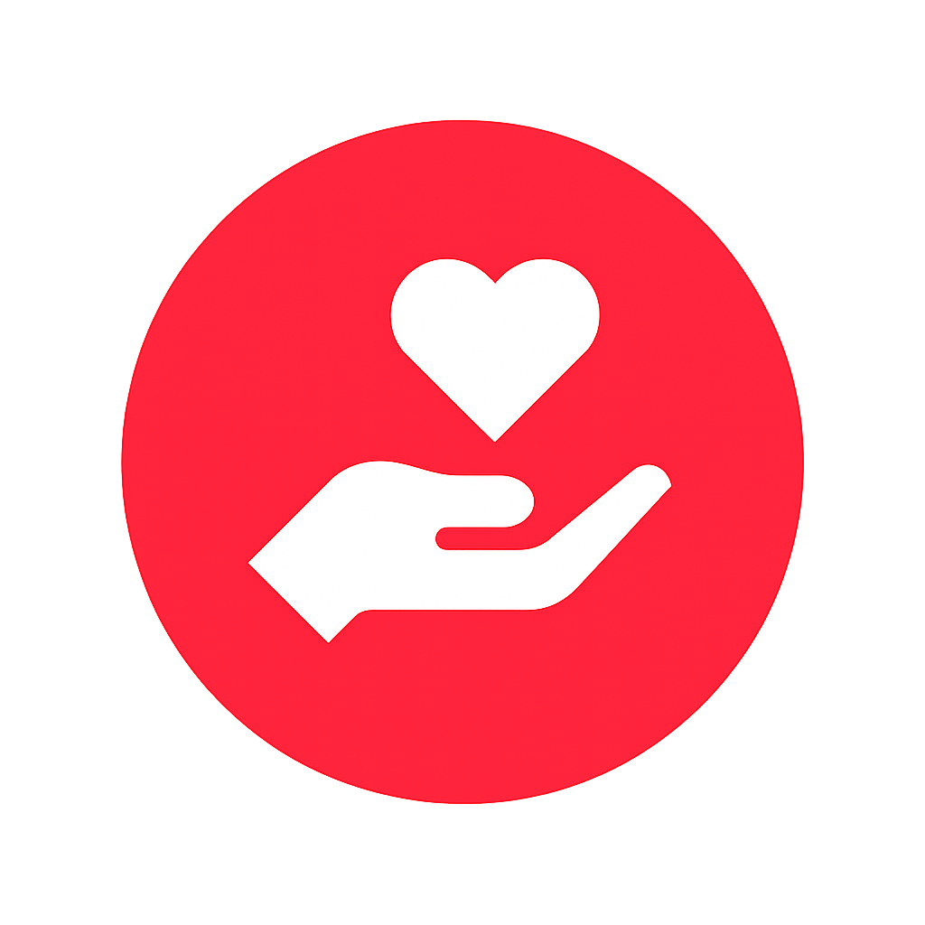 SERV Food Bank - Hand and Heart (Red)